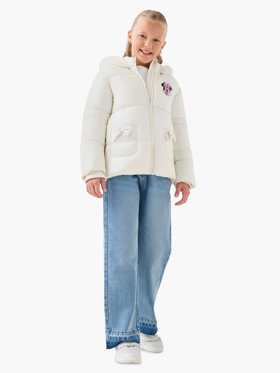 Minnie Mouse Applique Heavy Jacket with Hood