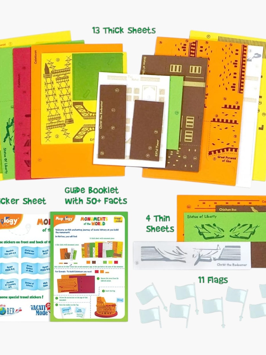 Mapology 150-Piece Monuments of the World Puzzle Set