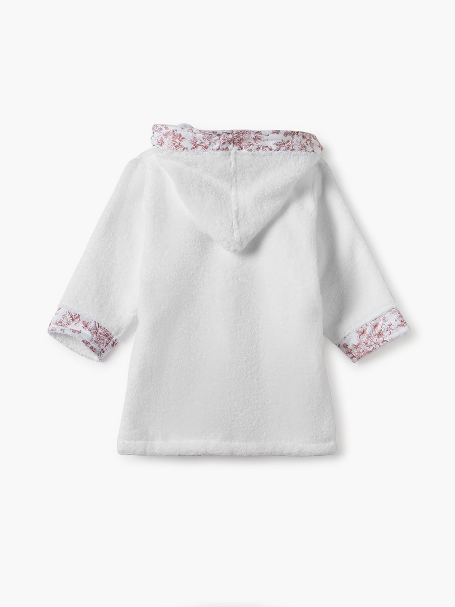 Panelled Hooded Bathrobe with Tie-Up Belt