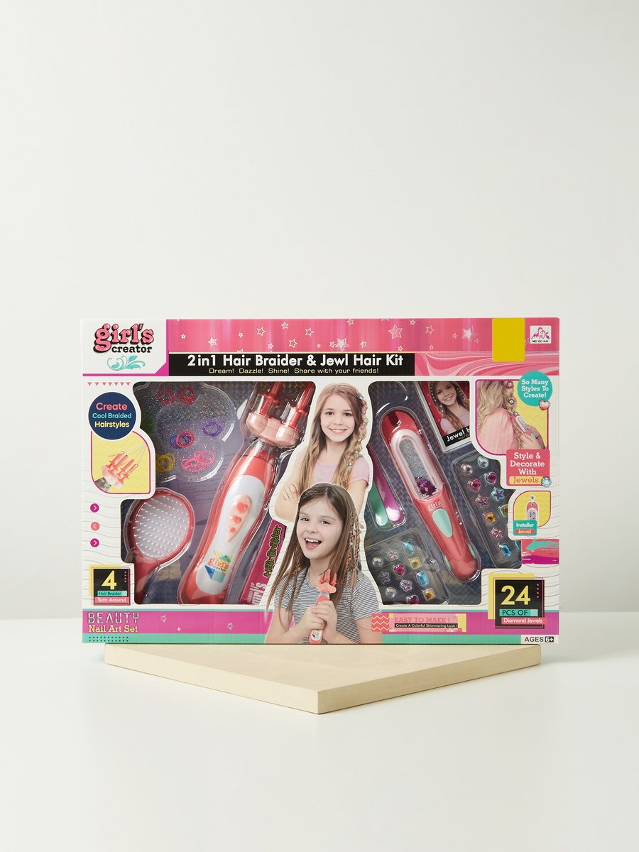 2-in-1 Hair Braider and Jewl Hair Kit