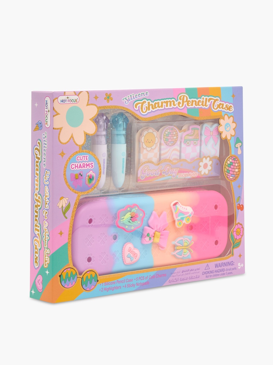 Hot Focus Charm Pencil Case Set