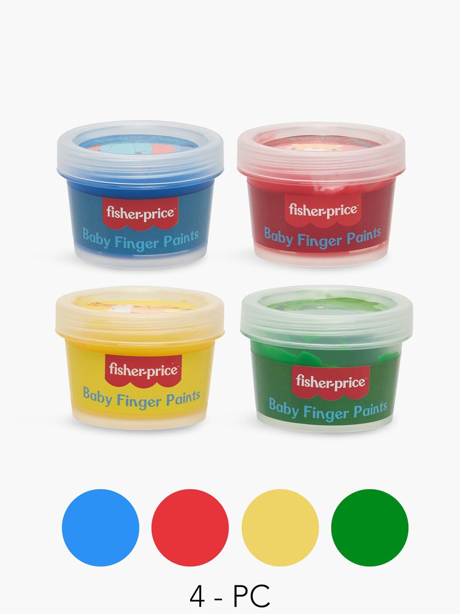 Fisher-Price Water-Soluble Baby Finger Paint - Set of 4
