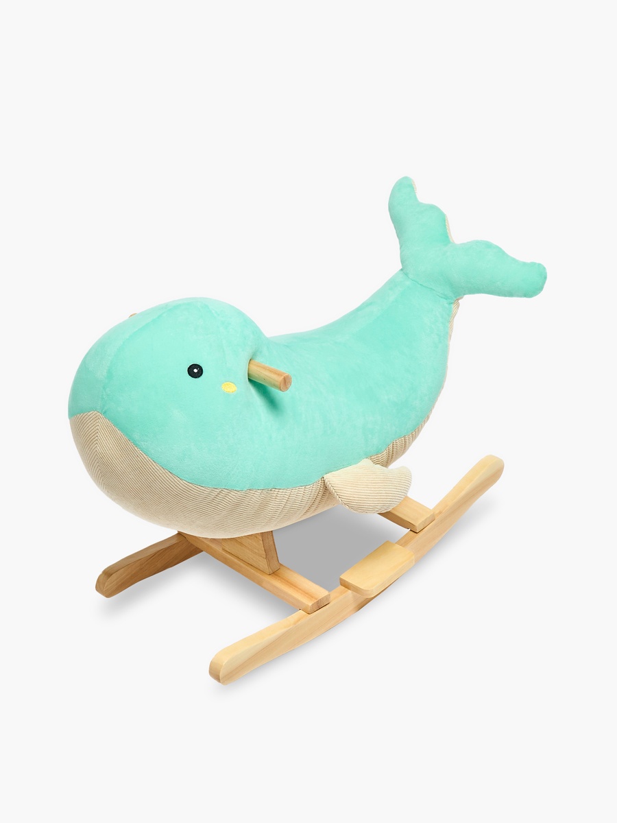 Rocking Whale Toy with Wooden Base