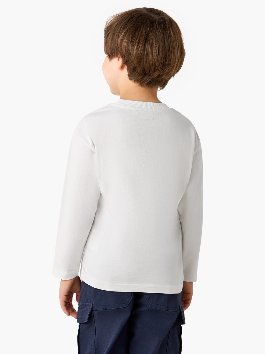 Crew Neck Cotton T-Shirt and Long Sleeves - Set of 2