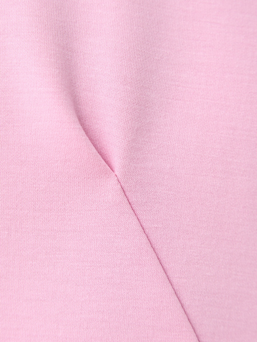 Cotton Crew Neck T-Shirt with Pleat Detail and Short Sleeves