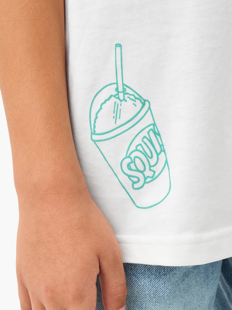 Minecraft Simpson Print Cotton Crew Neck T-Shirt with Short Sleeves
