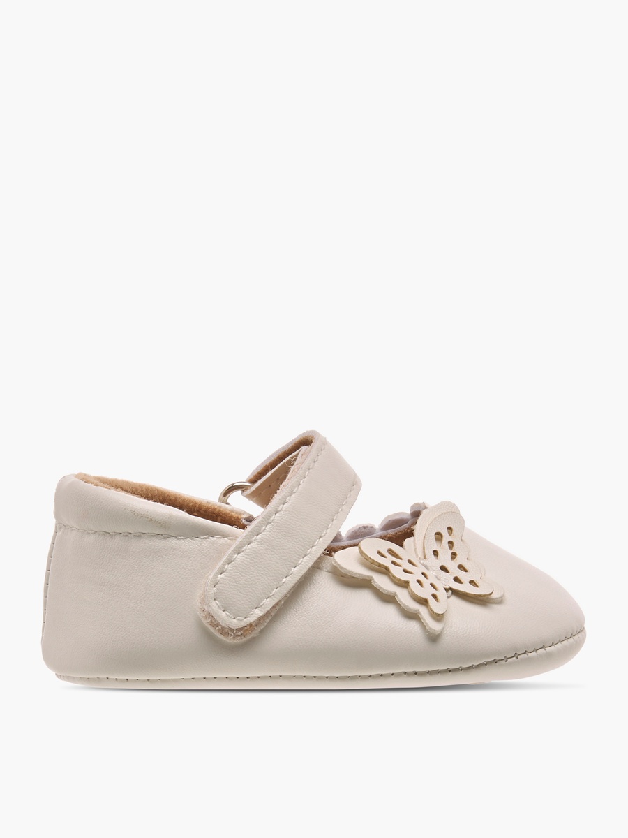 Butterfly Accent Booties with Hook and Loop Closure
