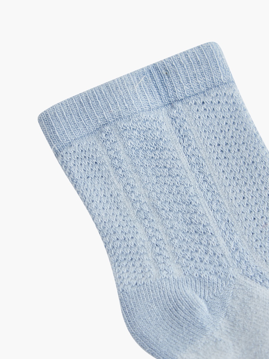 Textured Ankle Length Socks - Set of 2