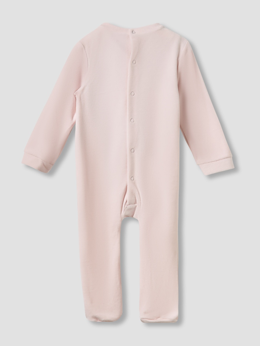 Crew Neck Sleepsuit with Daisy Duck Print and Cap