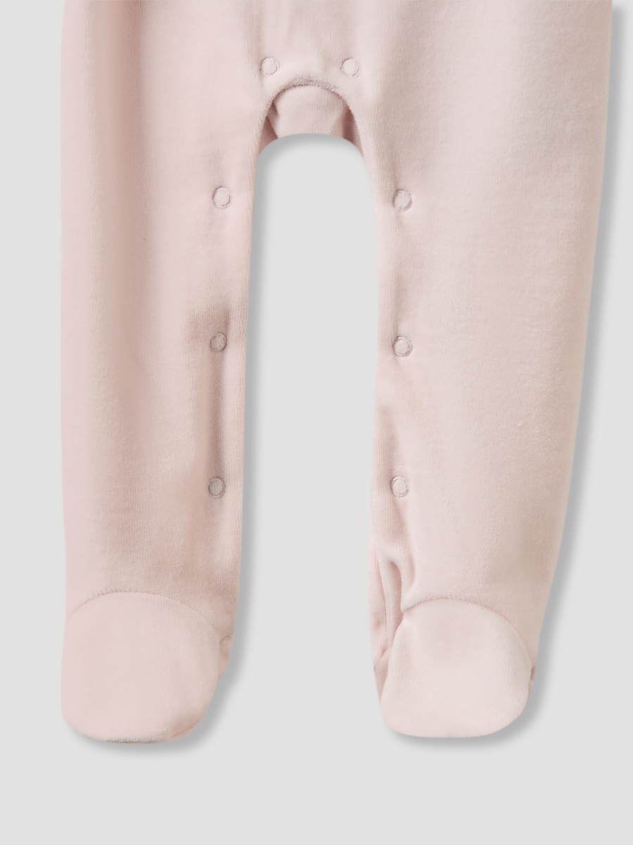 Crew Neck Sleepsuit with Daisy Duck Print and Cap