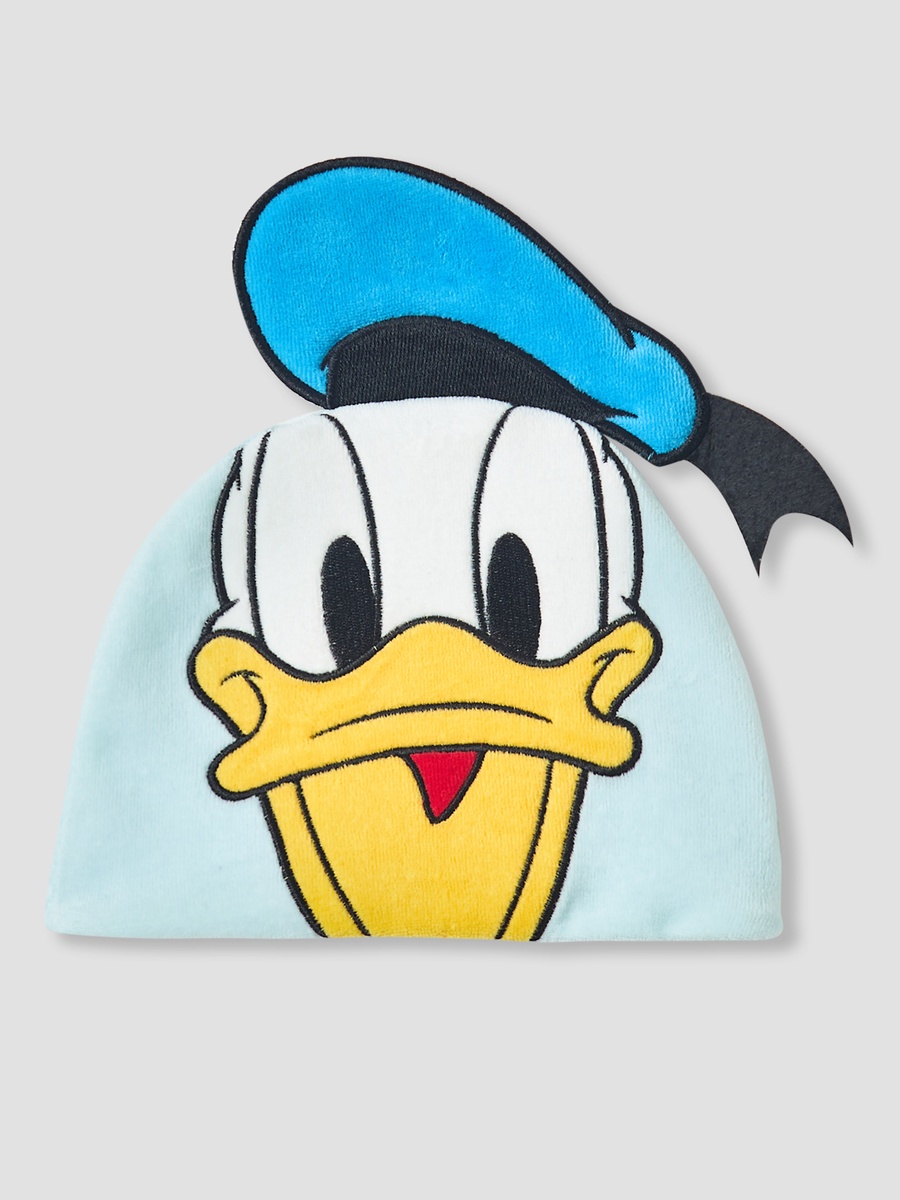 Crew Neck Sleepsuit with Daisy Duck Print and Cap