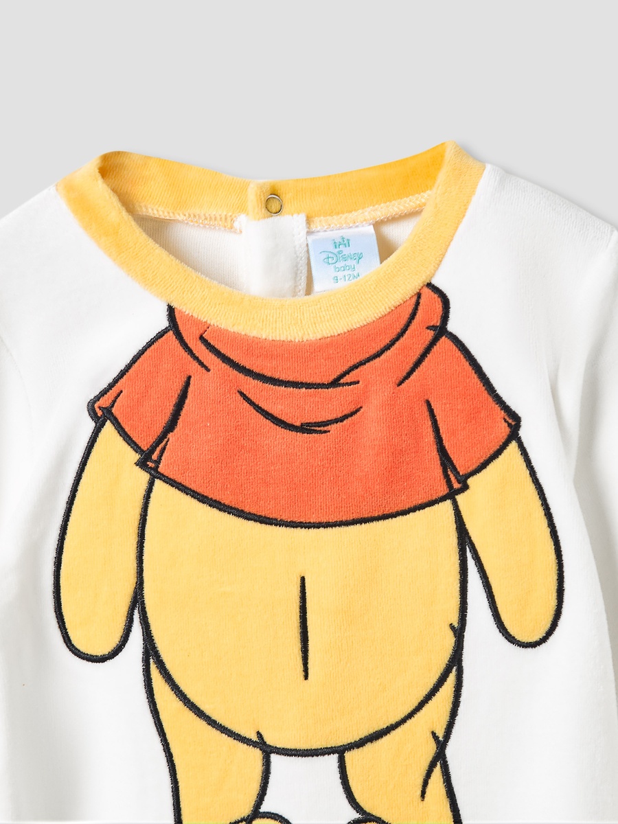 Round Neck Sleepsuit with Winnie the Pooh Print and Cap