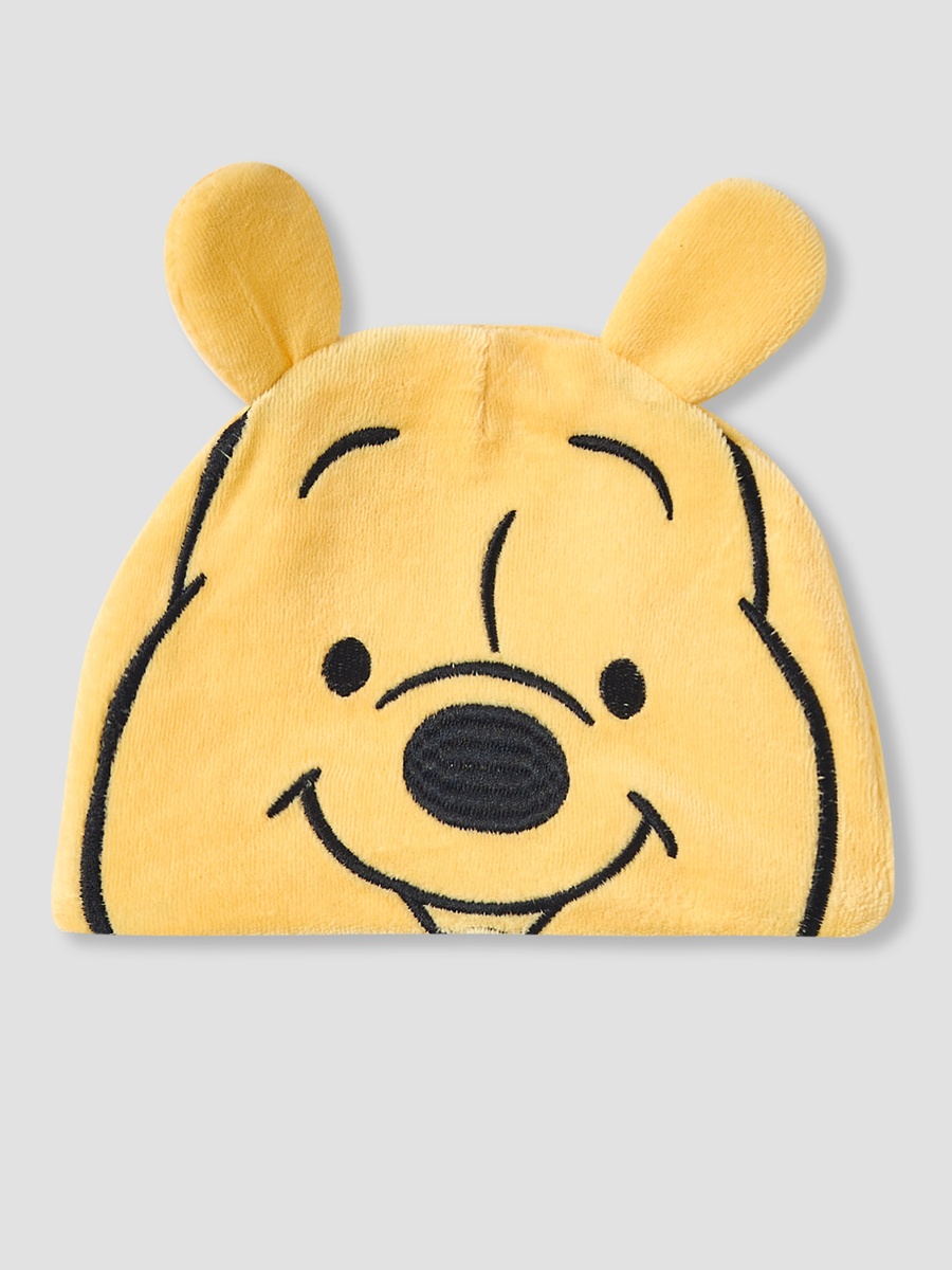 Round Neck Sleepsuit with Winnie the Pooh Print and Cap