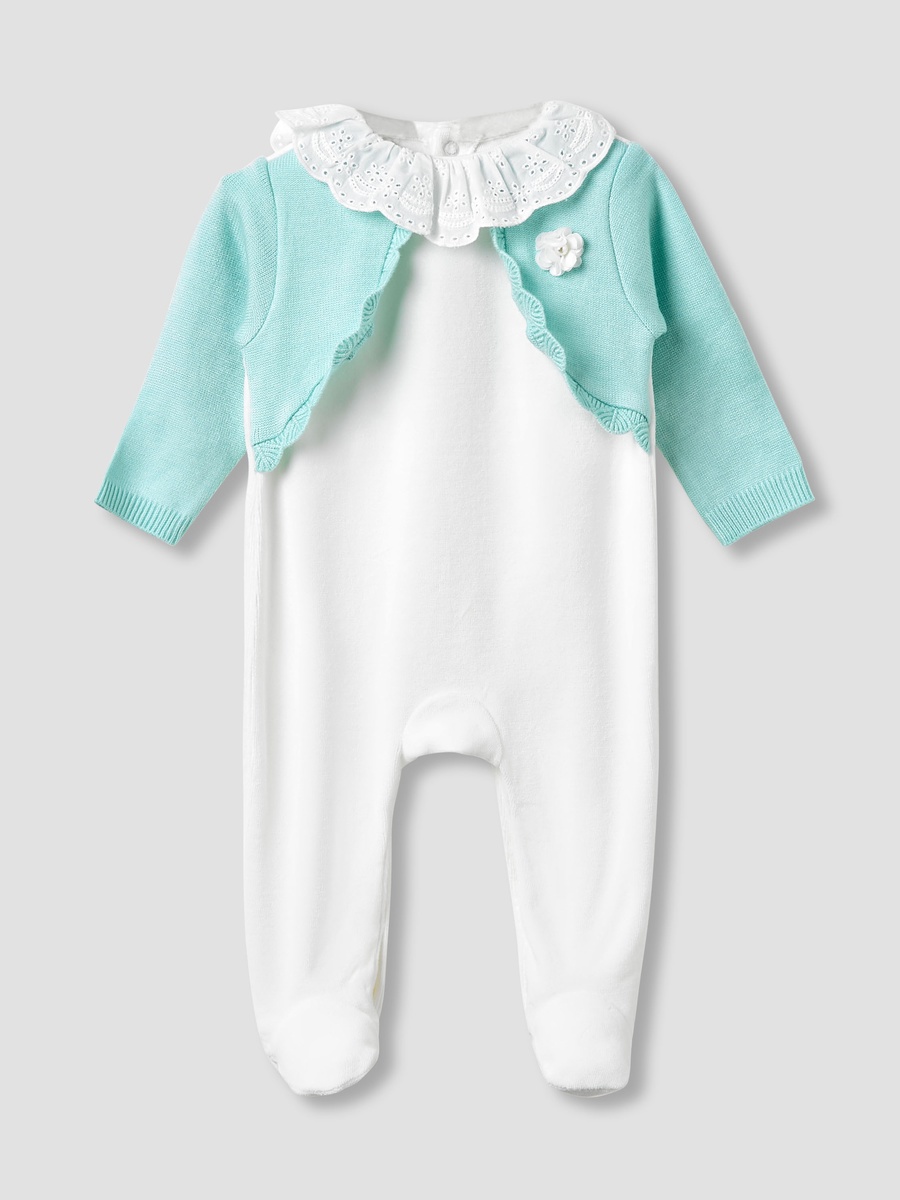 Round Neck Sleepsuit with Closed Feet
