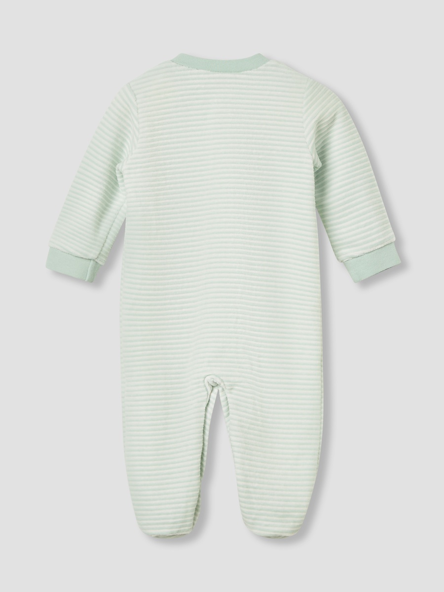Crew Neck Sleepsuit with Stripes