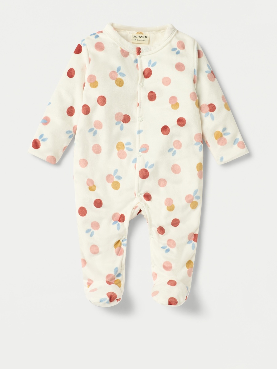 Printed Closed Feet Sleepsuit with Button Closure