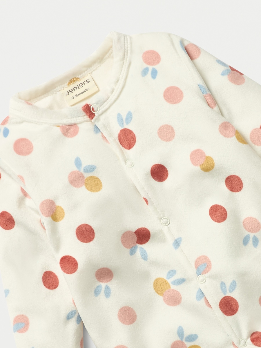 Printed Closed Feet Sleepsuit with Button Closure