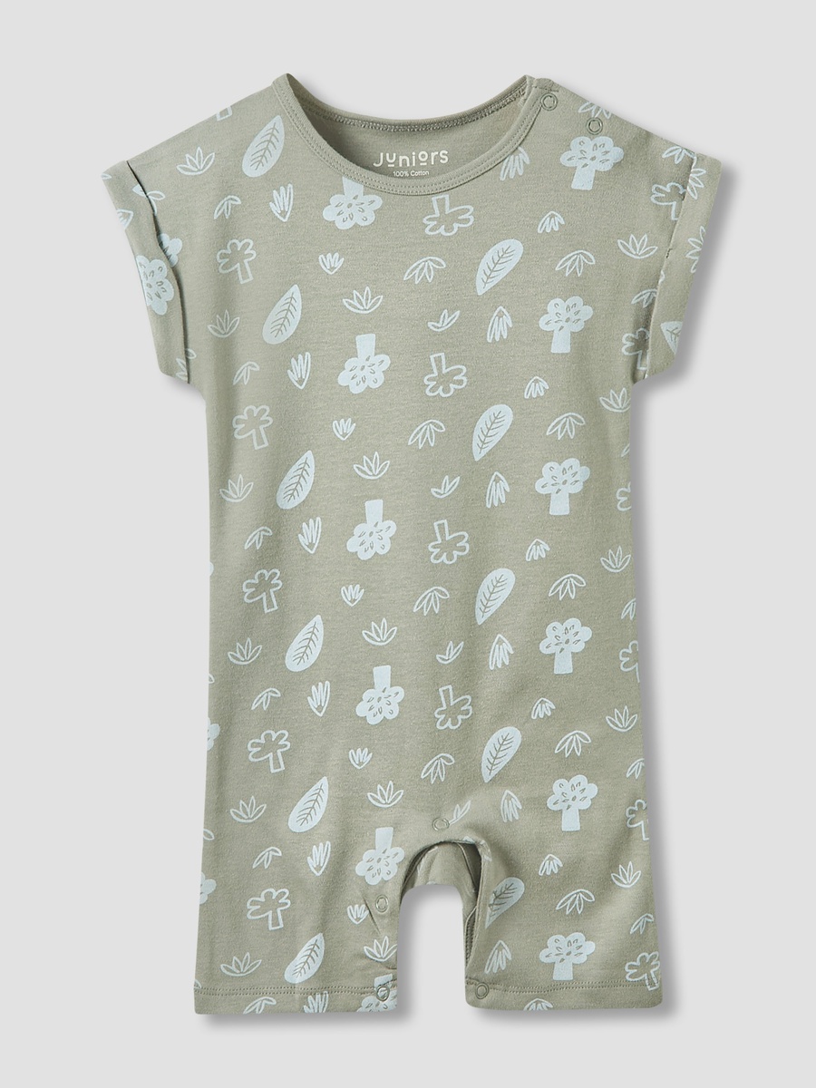 Set of 3 - Crew Neck Romper with Dinosaur Print