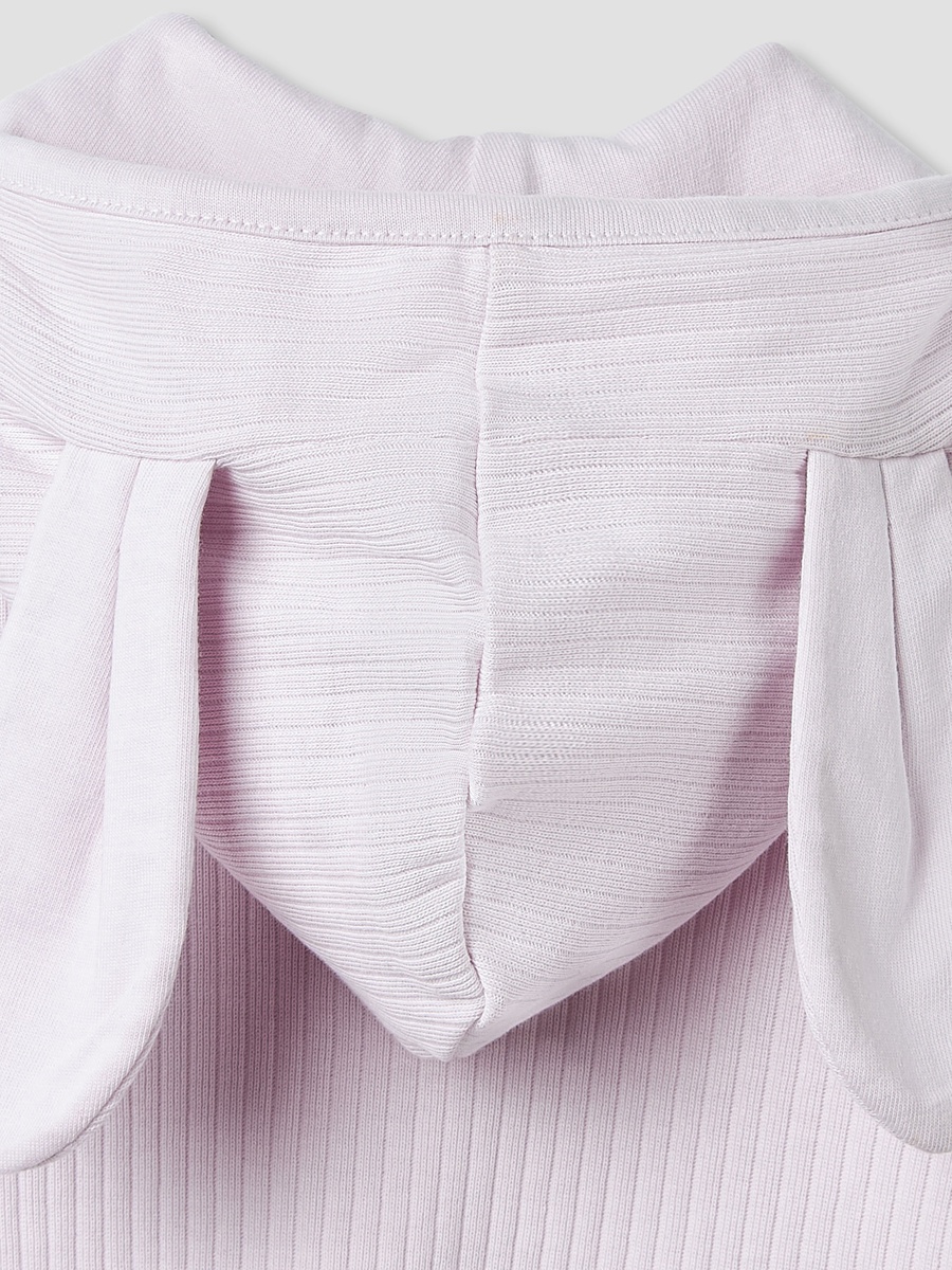 Hooded Sleepsuit with Movable Ear Accent