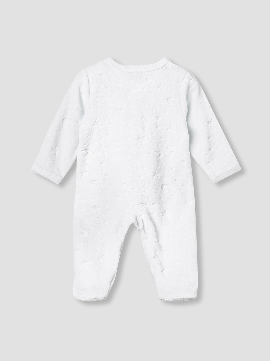 Embossed Star Sleepsuit with Long Sleeves