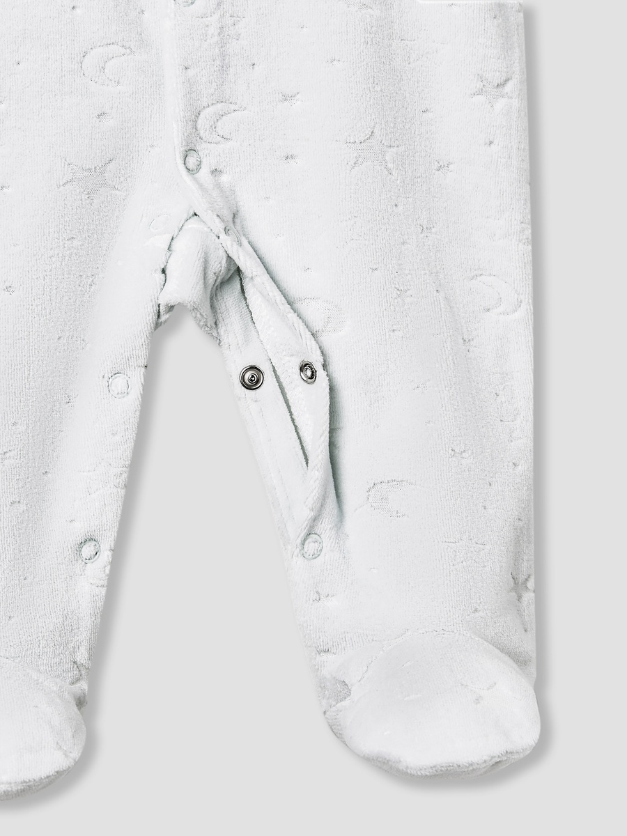 Embossed Star Sleepsuit with Long Sleeves