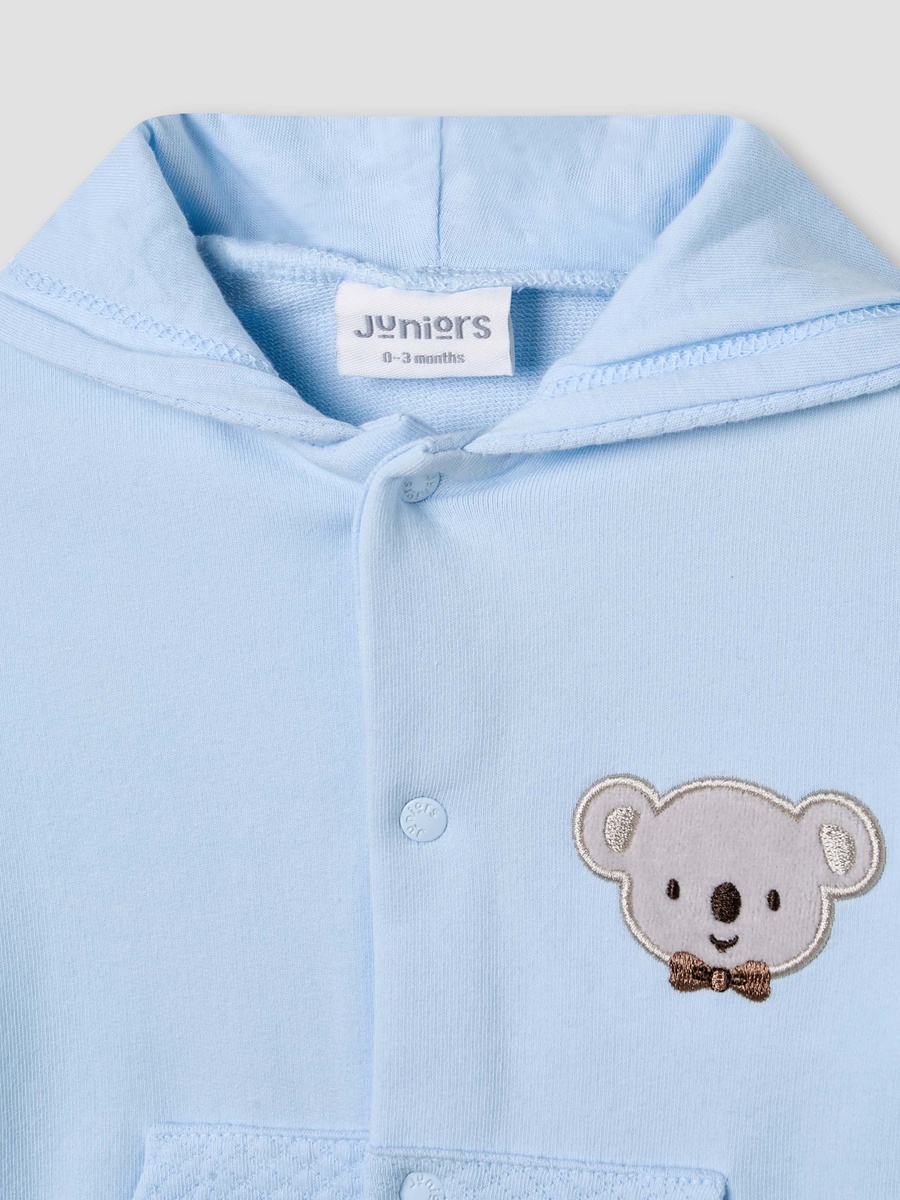 Hooded Sleepsuit with Koala Applique