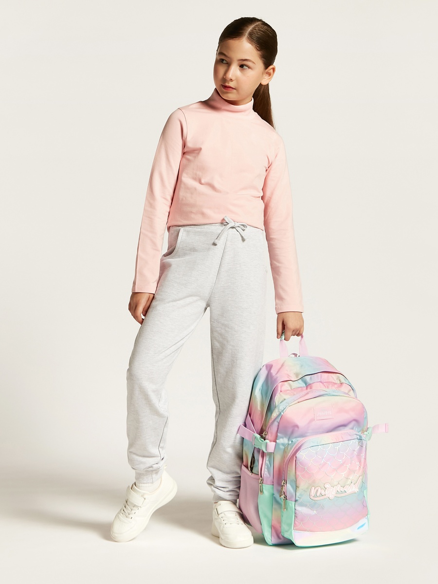 Solid Joggers with Drawstring Closure and Pockets