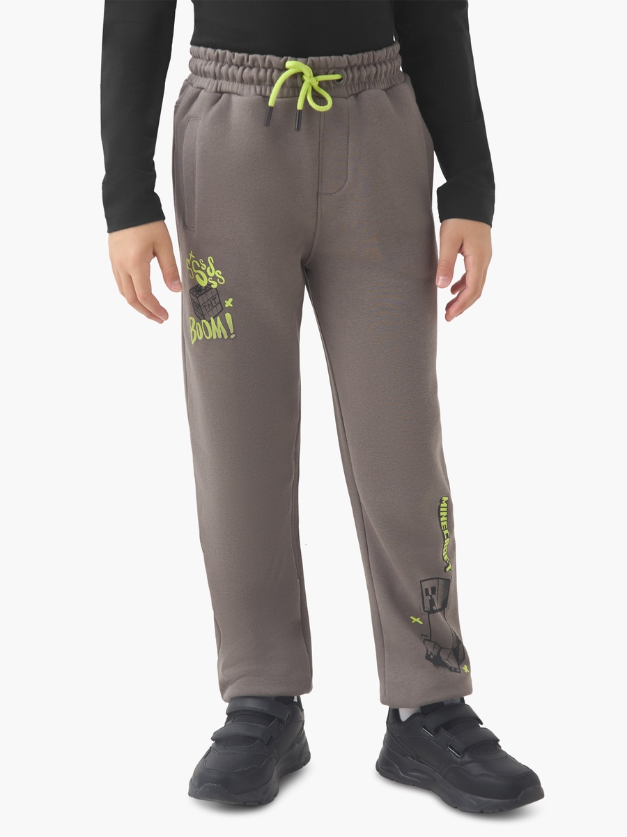 Minecraft Cotton Joggers with Print and Elasticated Drawstring