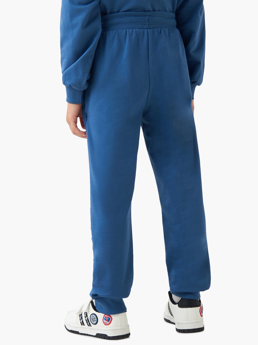 Cotton Joggers with Print and Elasticated Drawstring