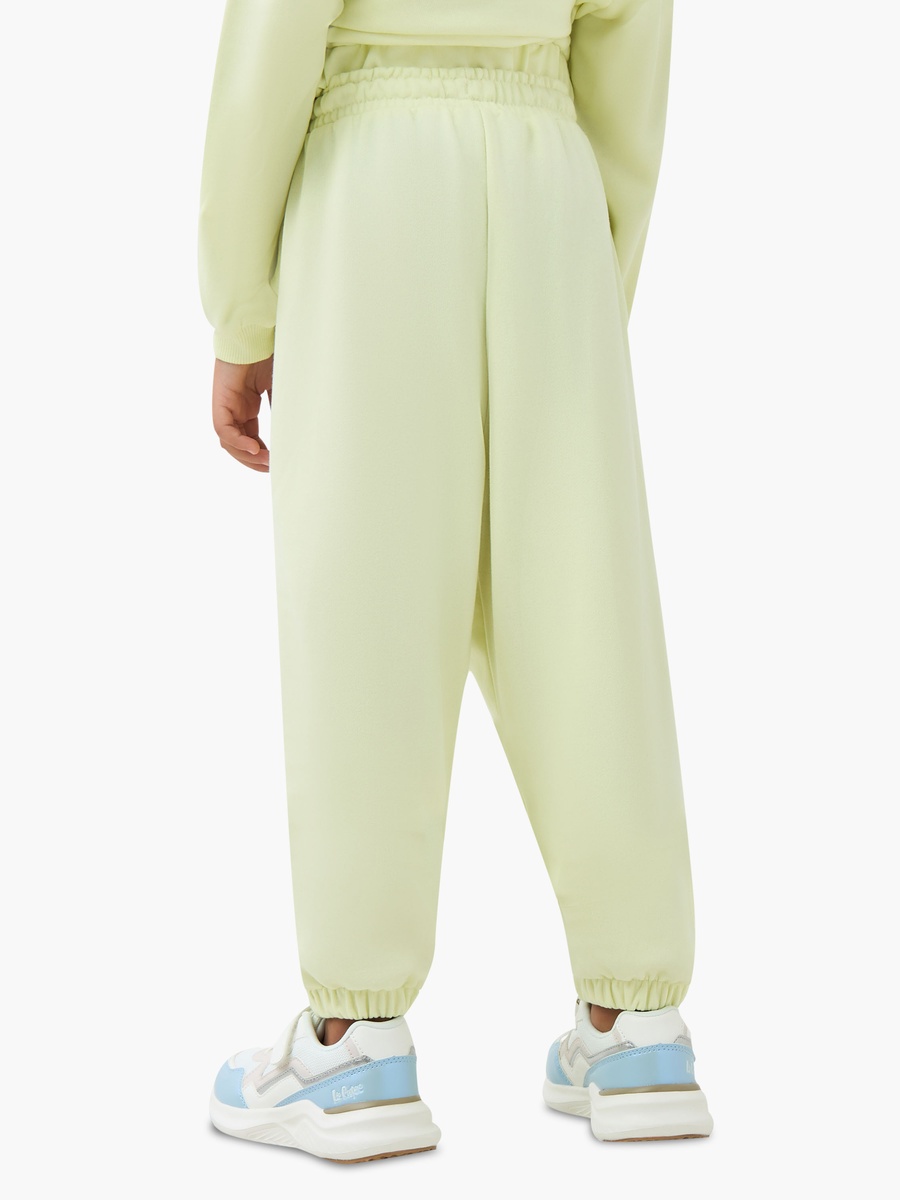 Cotton Joggers with Bear Print and Drawstring Waist