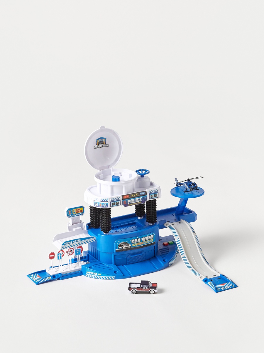 Xiao Bai Cai Car Wash Packing Lots Playset