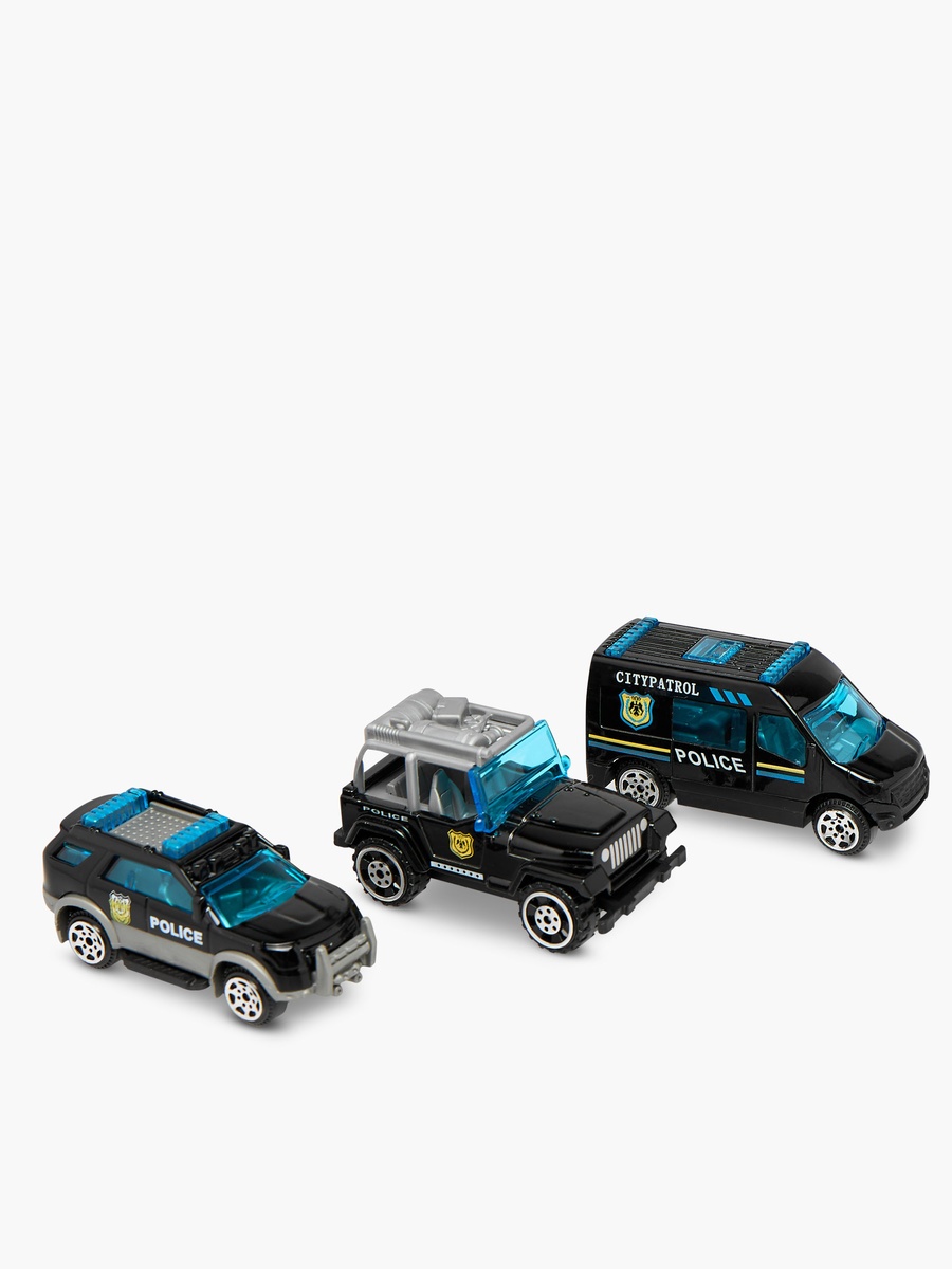 6-Piece Die-Cast Police Car Toy Set