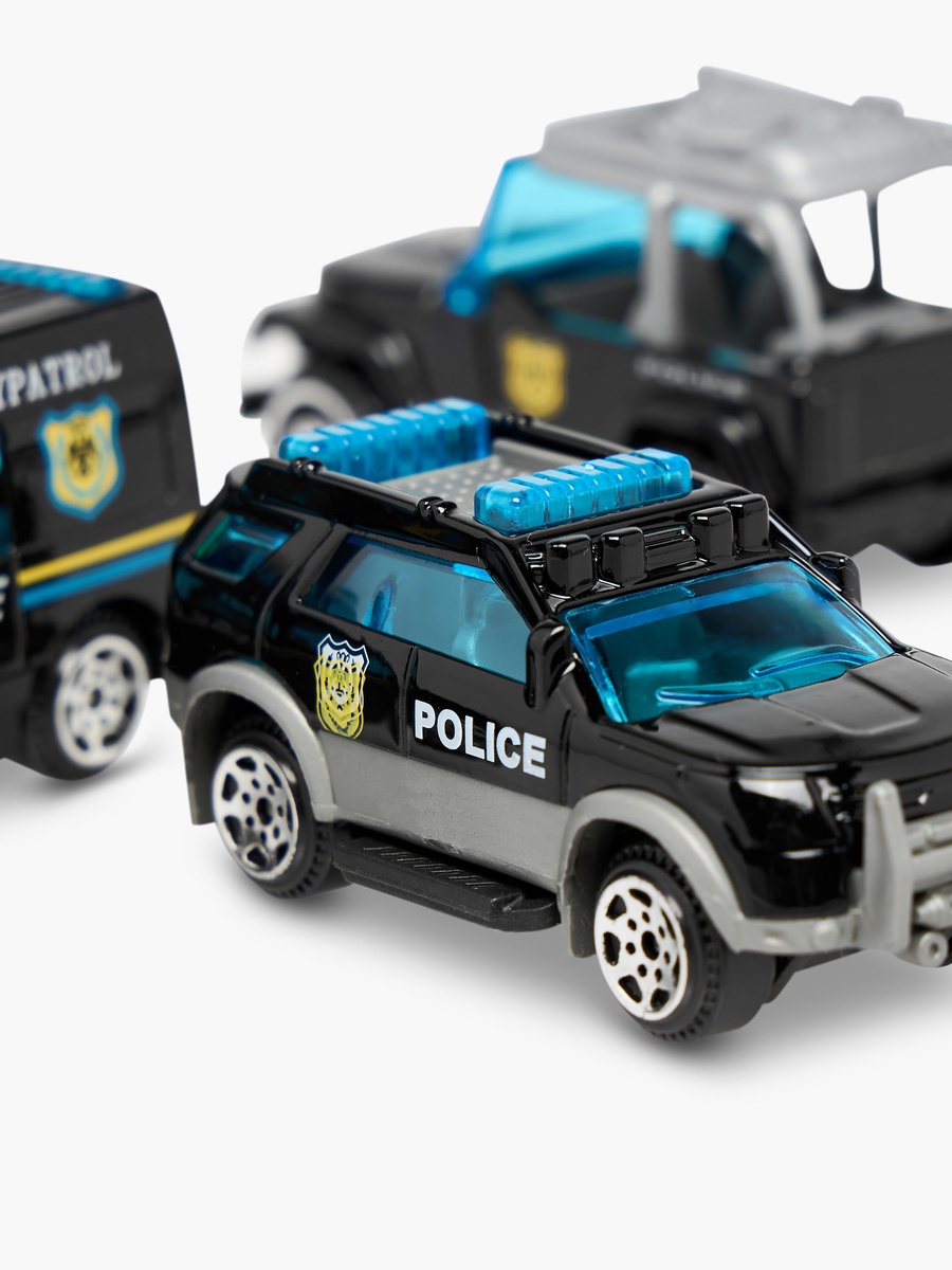 6-Piece Die-Cast Police Car Toy Set