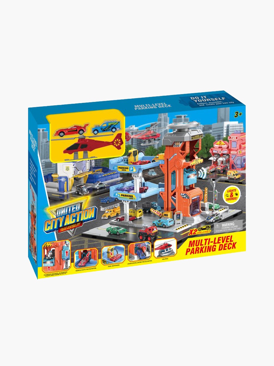 City Action Multi-Level Parking Deck Playset