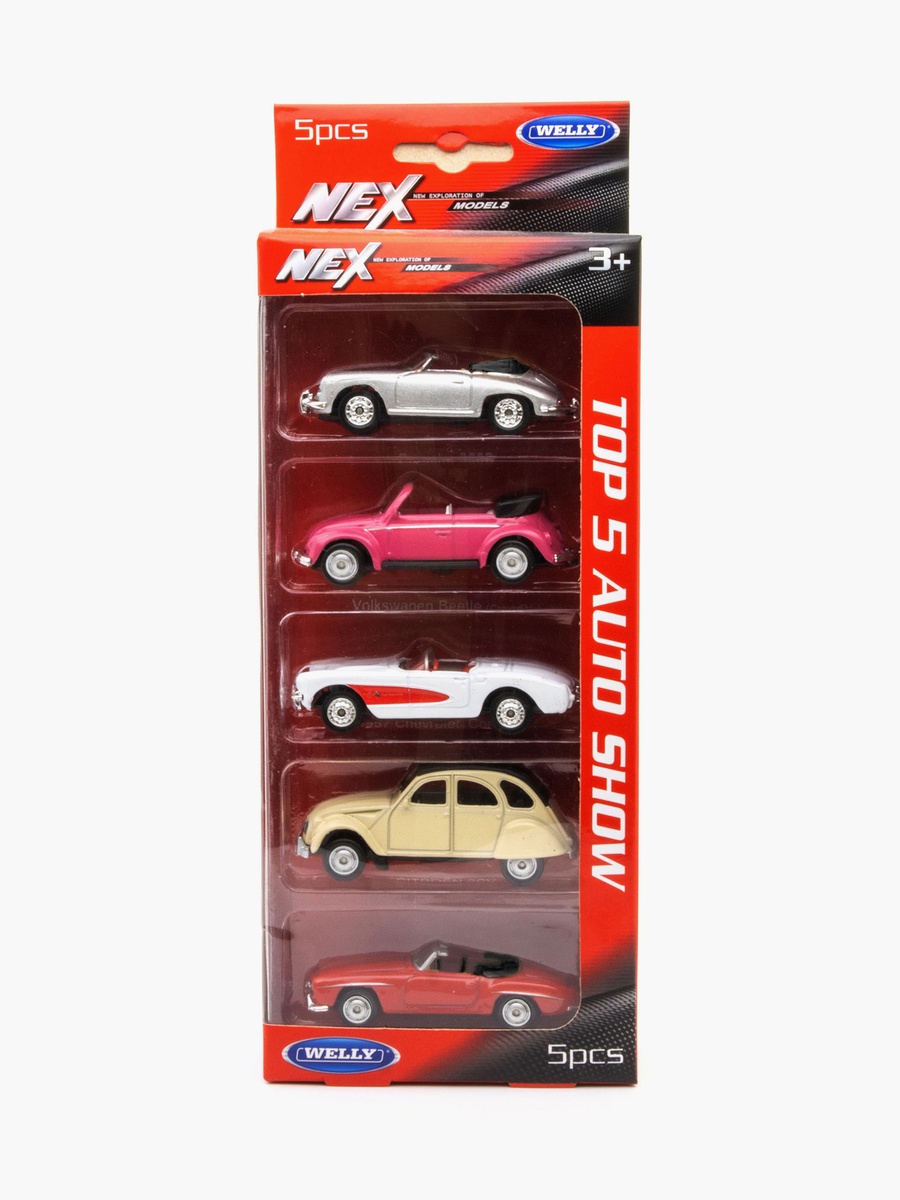 Welly 5-Piece Diecast Toy Car Set