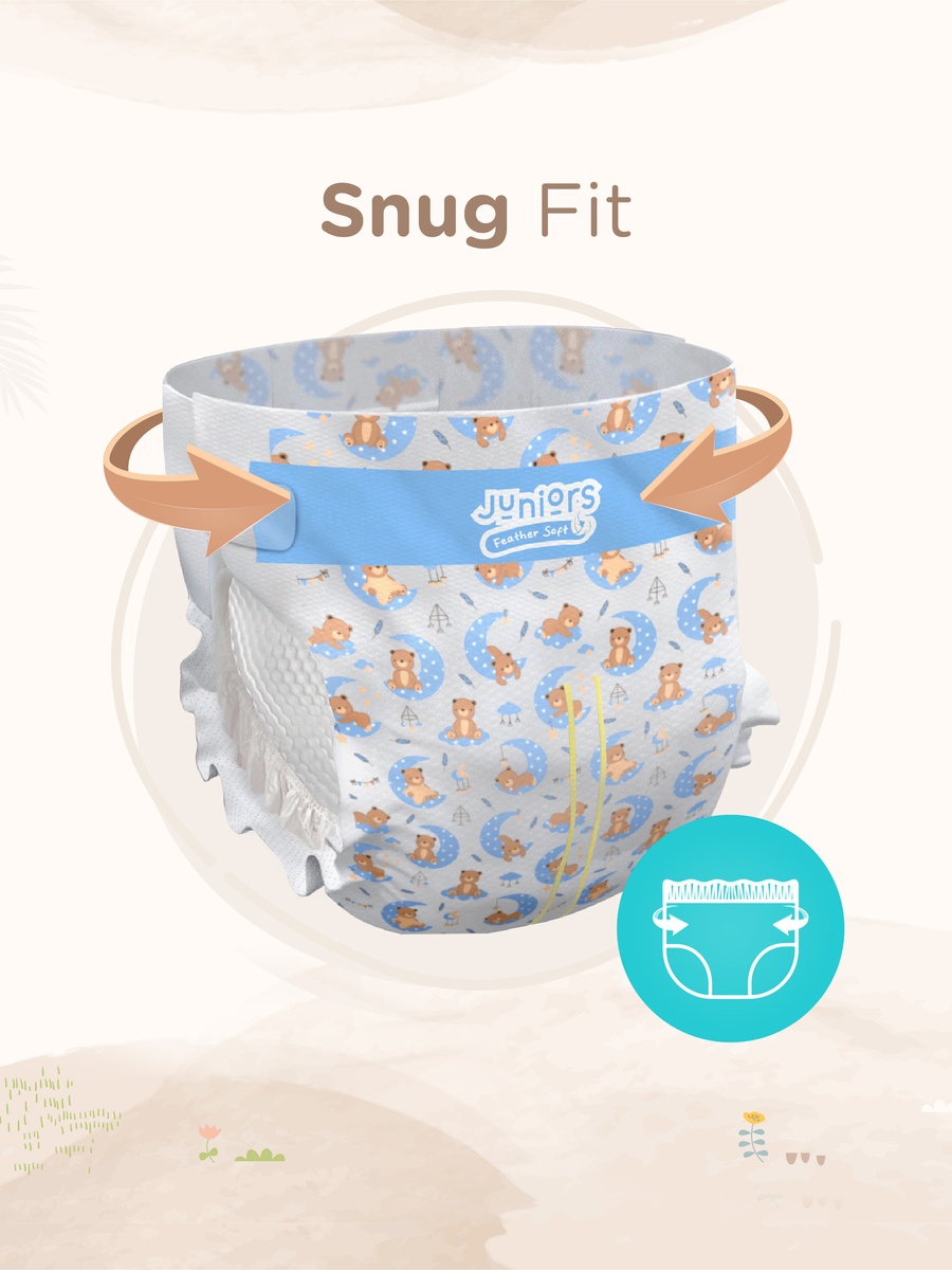 50-Piece 6-36 Months Size 4 Tape Style Diapers - Feather Soft Value Pack - 7-14 kg