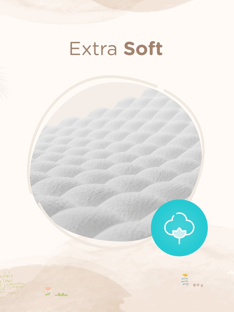 50-Piece 6-36 Months Size 4 Tape Style Diapers - Feather Soft Value Pack - 7-14 kg