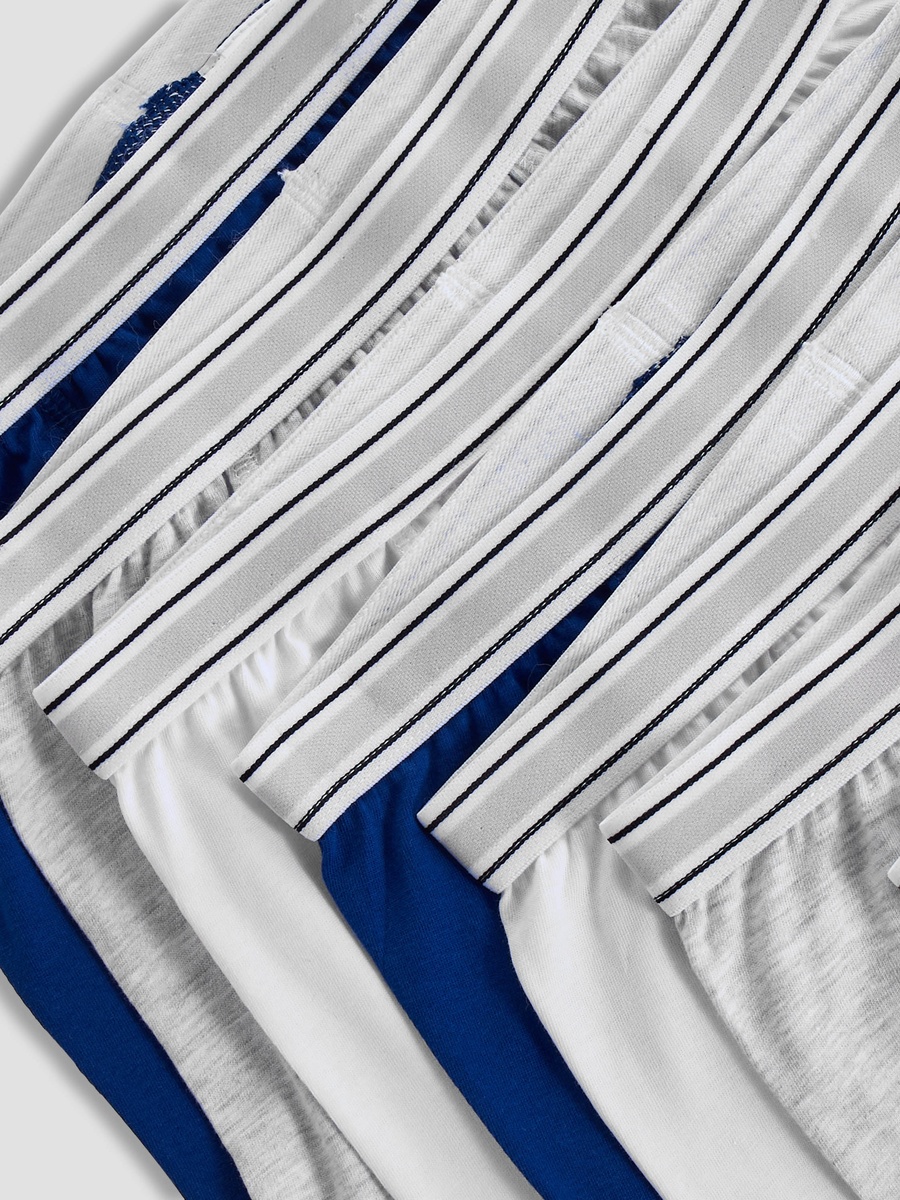 Cotton Boxers with Elastic Waist - 7-Piece Set