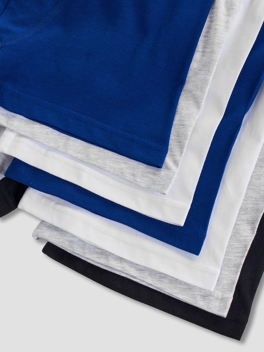 Cotton Boxers with Elastic Waist - 7-Piece Set
