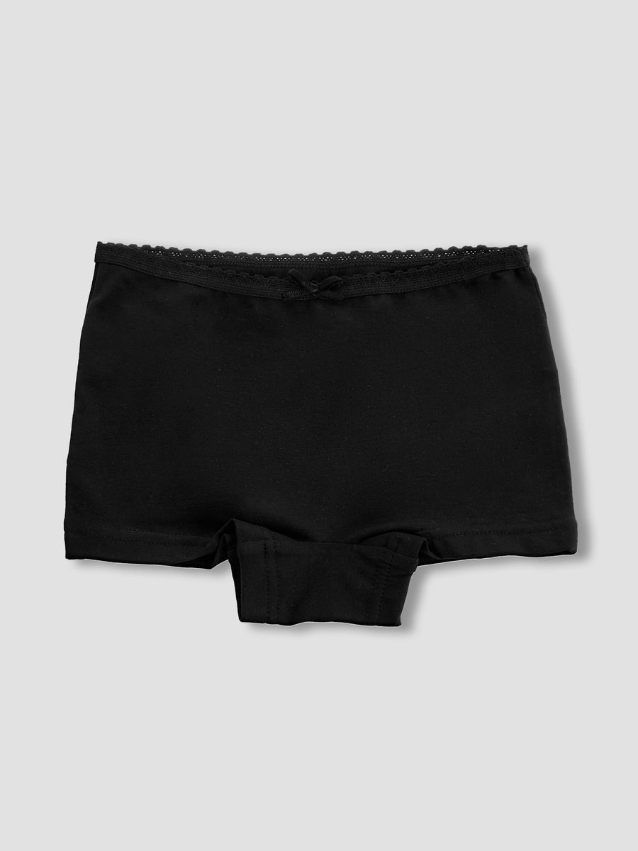 Cotton Panties with Lace Detail - 7-Piece Set
