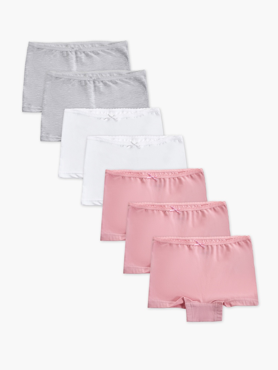 Cotton Panties with Lace Detail - 7-Piece Set