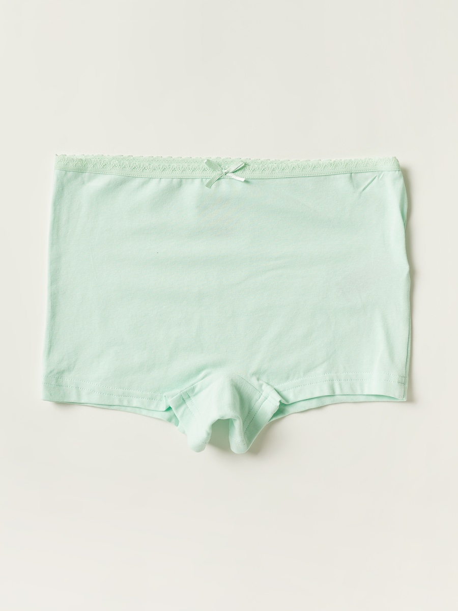 Solid Boxers with Bow Detail - Set of 5