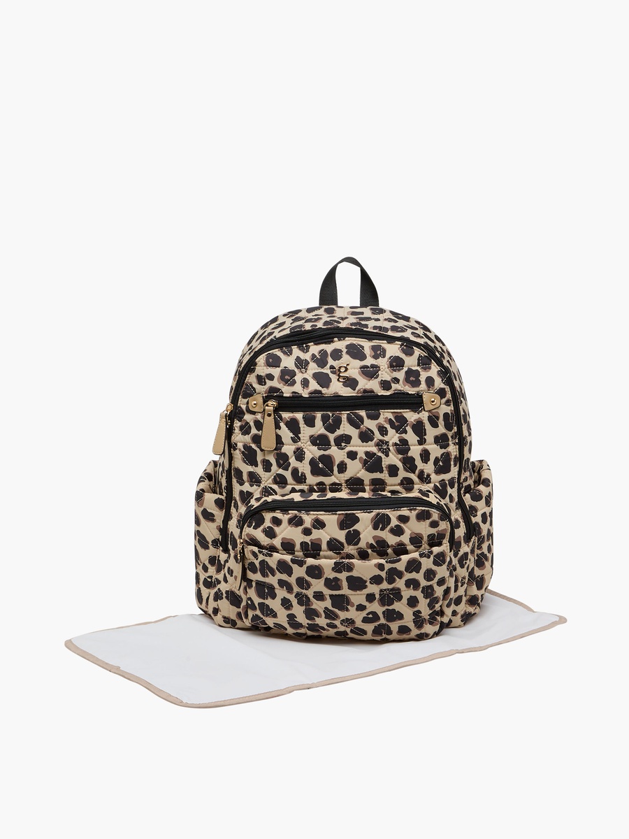 Printed Diaper Backpack with Adjustable Straps