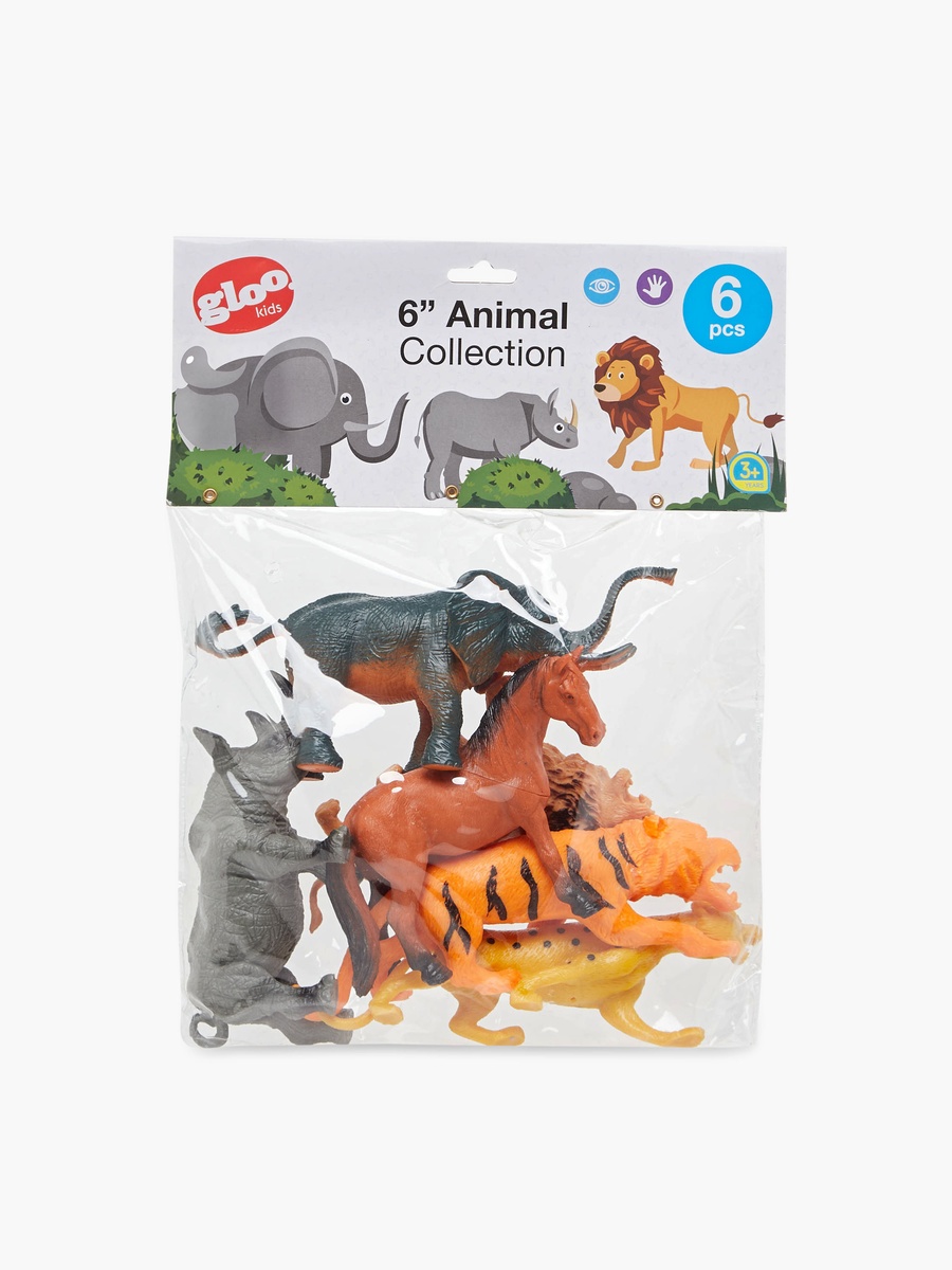 6-Piece Wild Animal Figurine Set