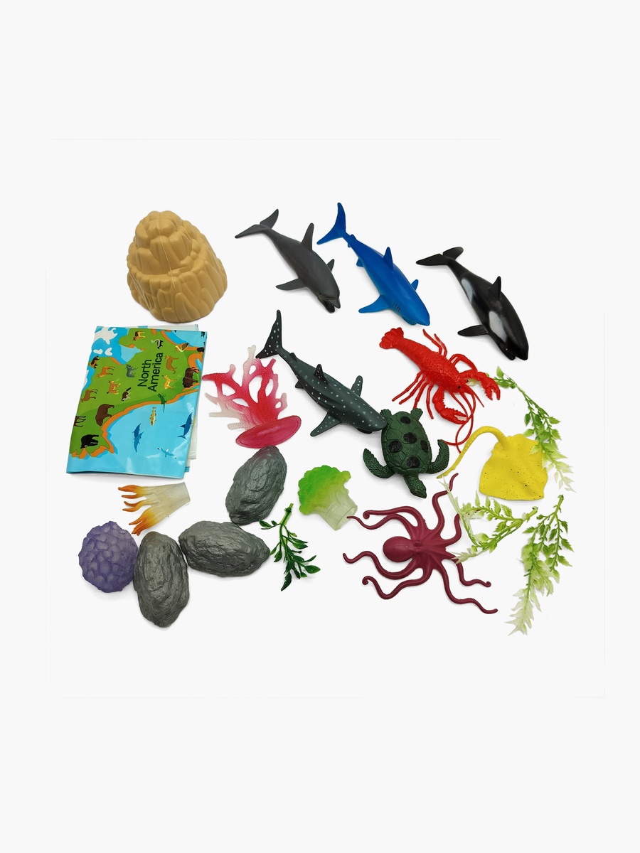 UCOK 19-Piece Marine Animal Figurine Set