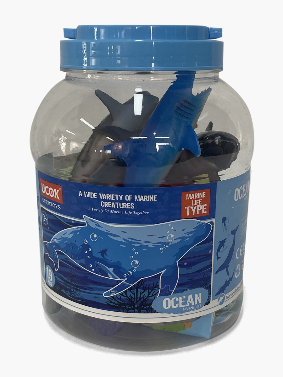 UCOK 19-Piece Marine Animal Figurine Set