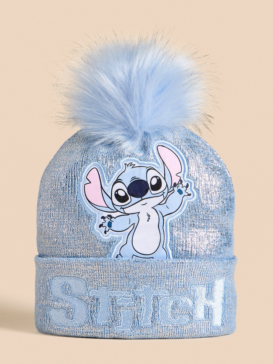 Stitch Applique Beanie Cap with Gloves