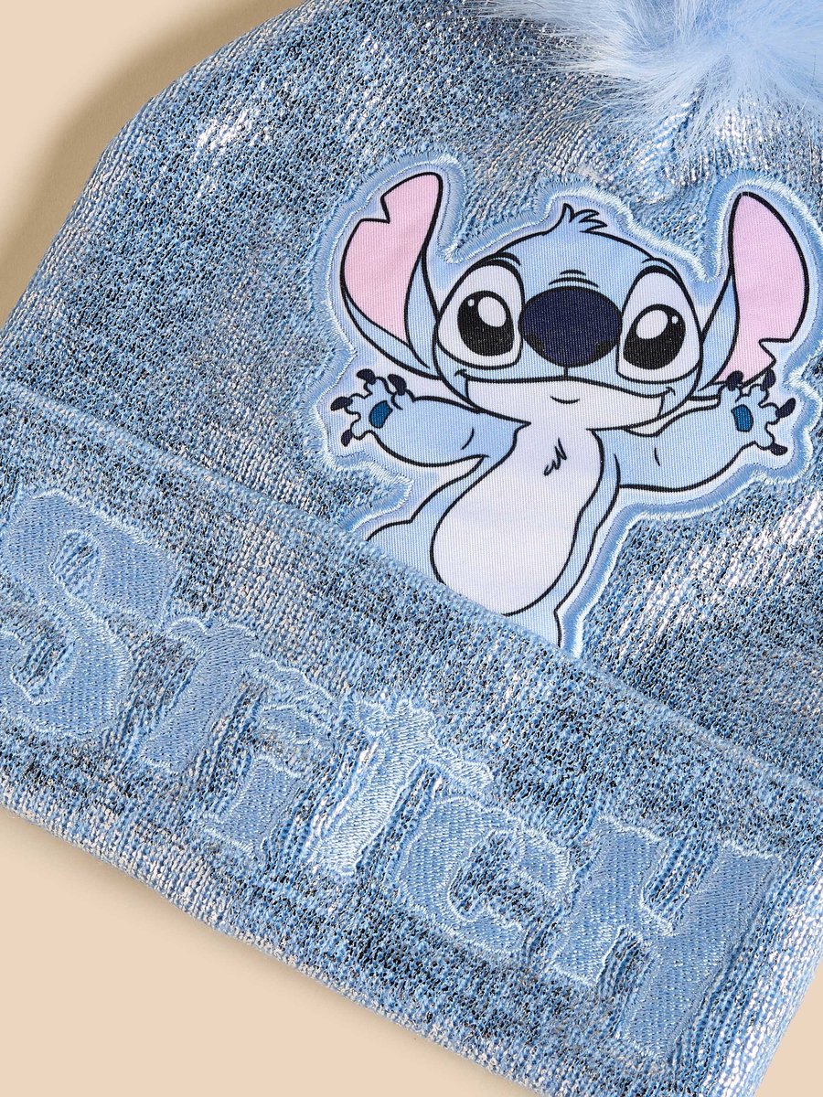 Stitch Applique Beanie Cap with Gloves