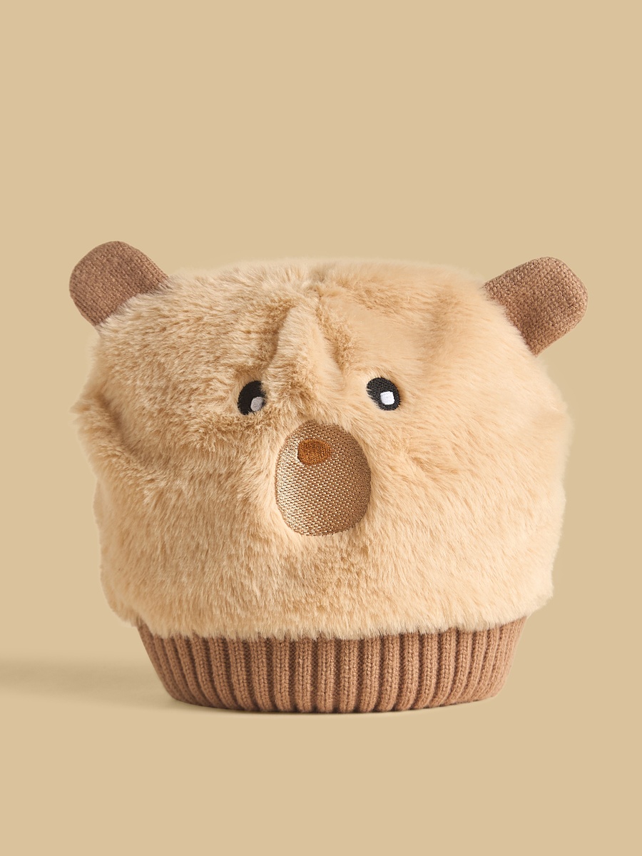 Animal Embroidered Cap with Gloves