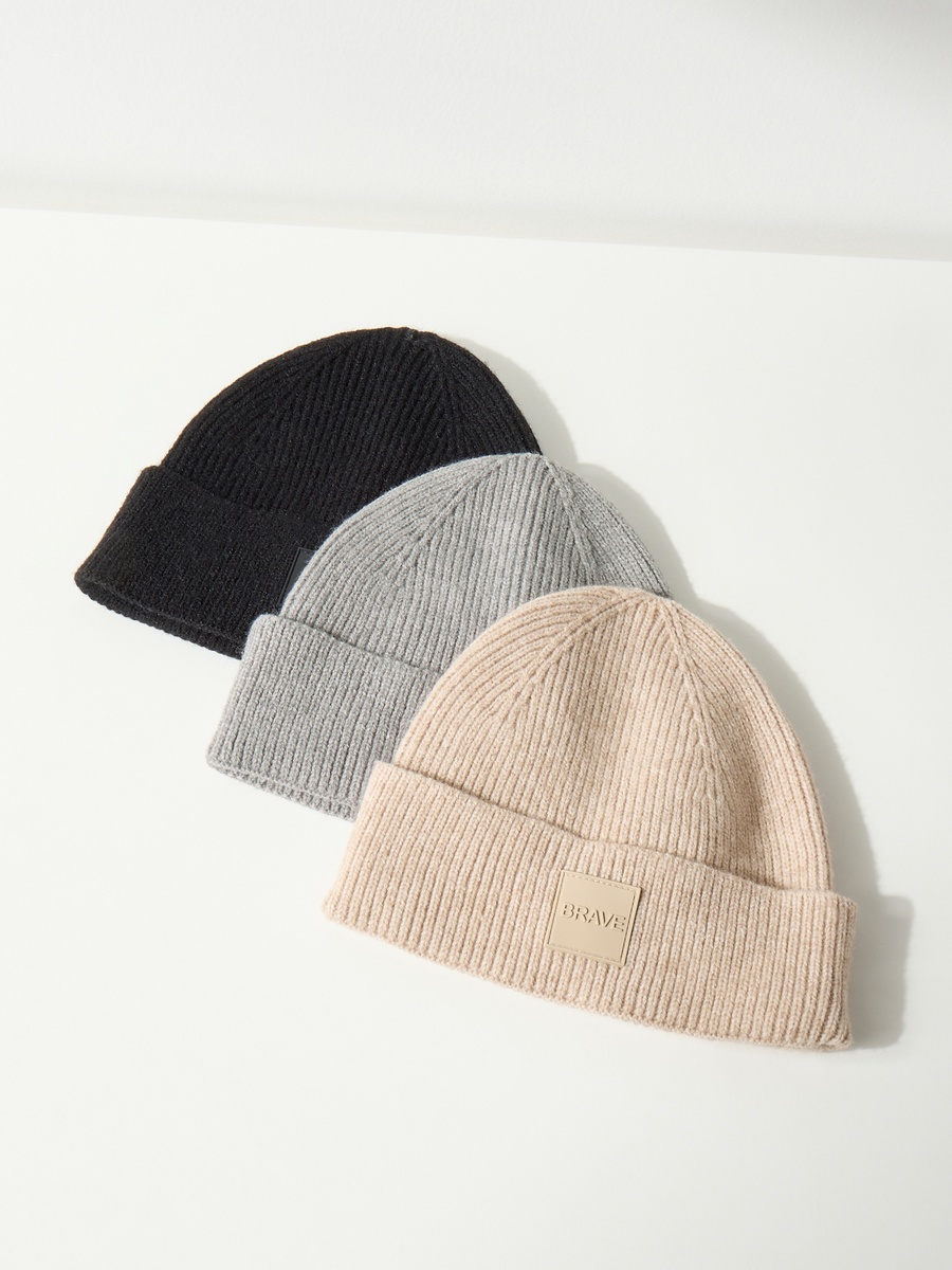 Pack of 3 - Logo Applique Beanie Cap